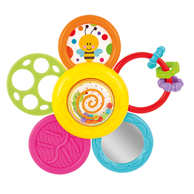 Winfun Daisy Spin Rattle 'N Teether 1